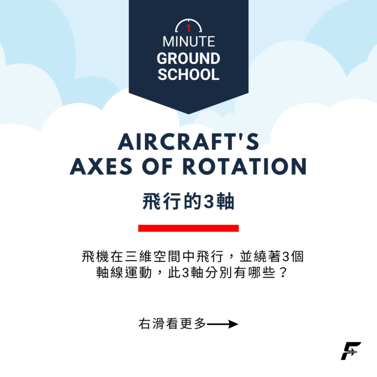 機師必考航空知識— 飛行的三軸